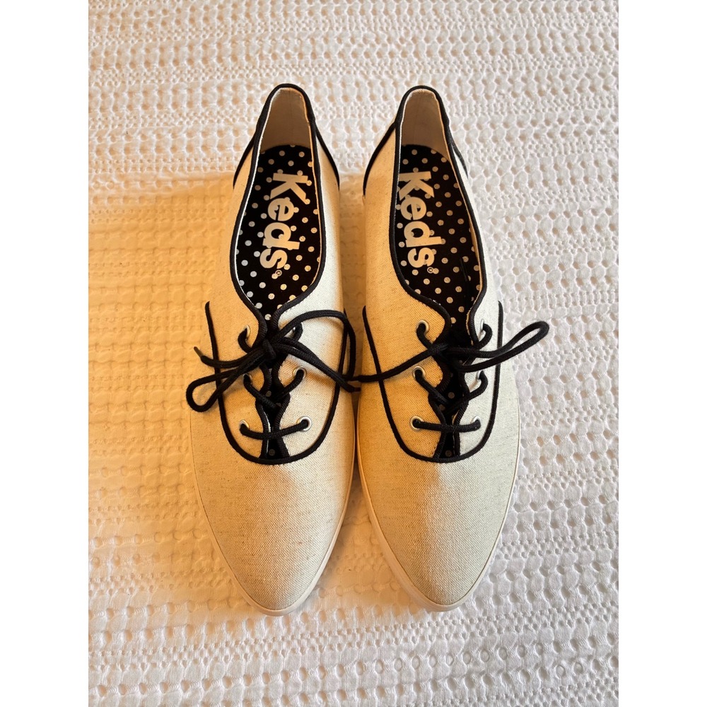 Keds Sneakers Champion Point Low Wave Canvas Lace-Up Tan  Pointed Casual Flat 9M - Picture 6 of 12
